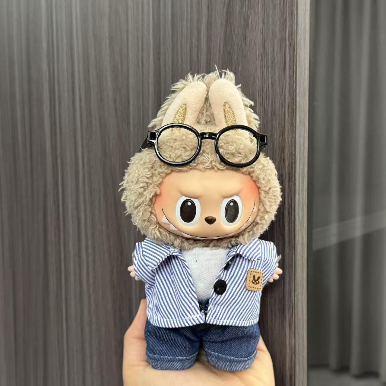 (Clothes only) Labubu doll clothes 17cm pendant first and second generation vinyl plush doll replacement clothes set