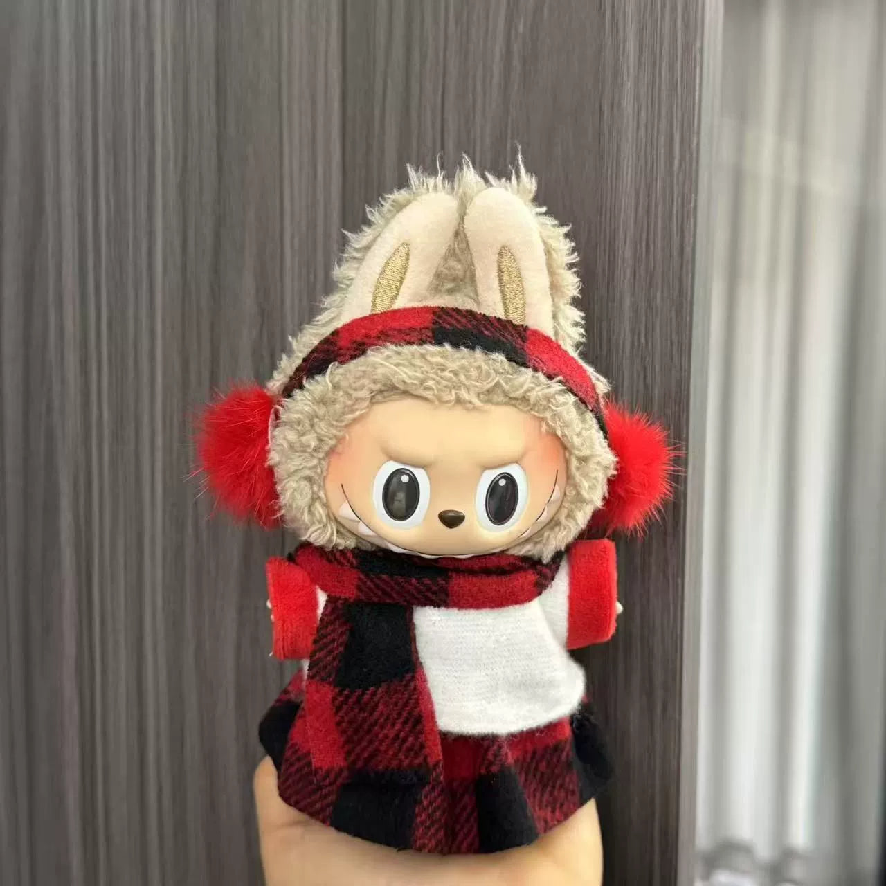 (Clothes only) Labubu doll clothes 17cm pendant first and second generation vinyl plush doll replacement clothes set