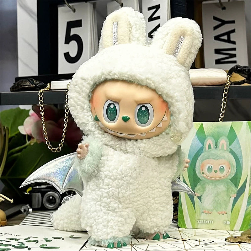 labubu sitting party doll clothes first and second generation blind box with Labubu doll clothes labubu clothes plush vinyl face