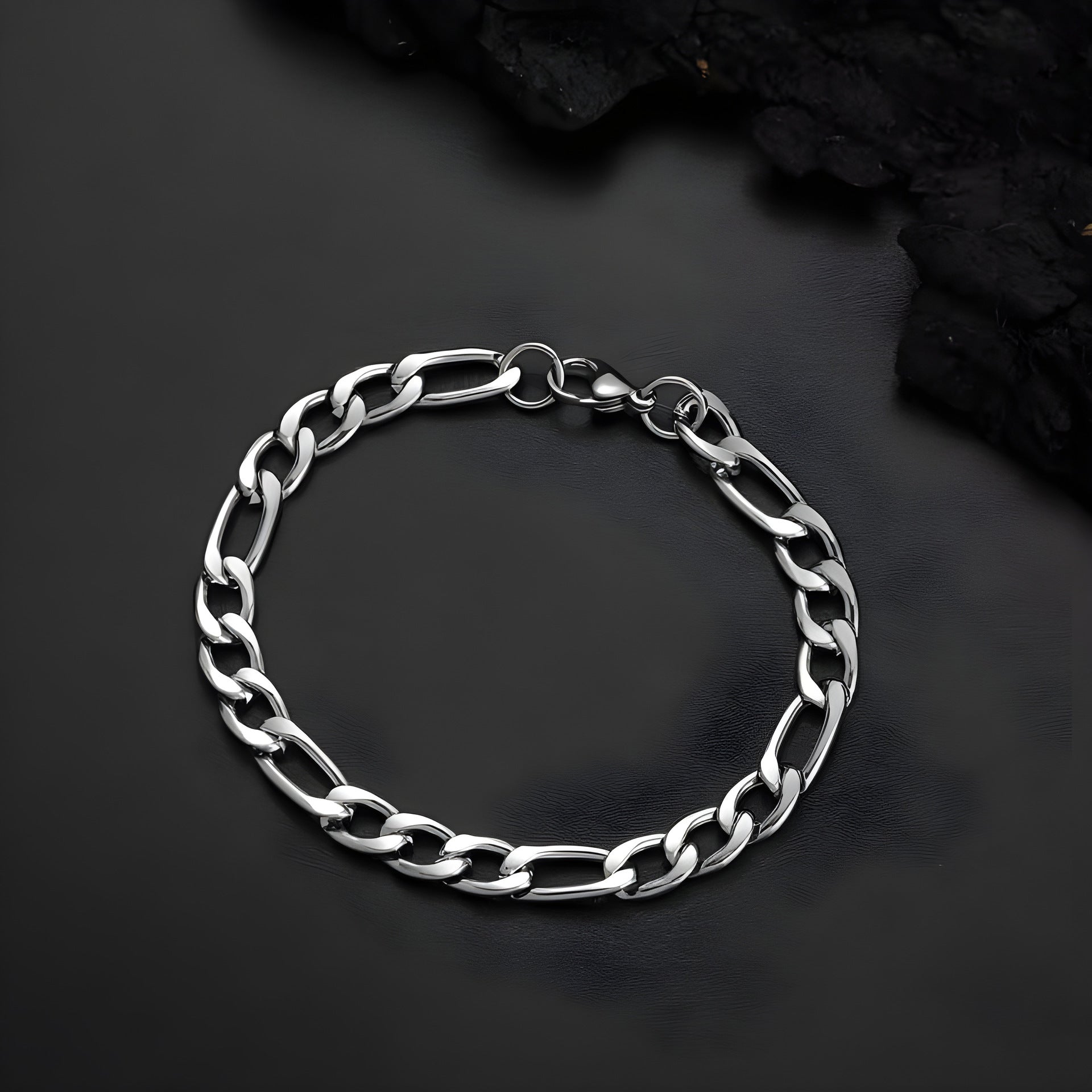 Labubu Hot-Selling Stainless Steel & Titanium Steel Figaro Chain Bracelet, 3:1 NK Design, Minimalist Unisex Jewelry for Europe/US Markets
