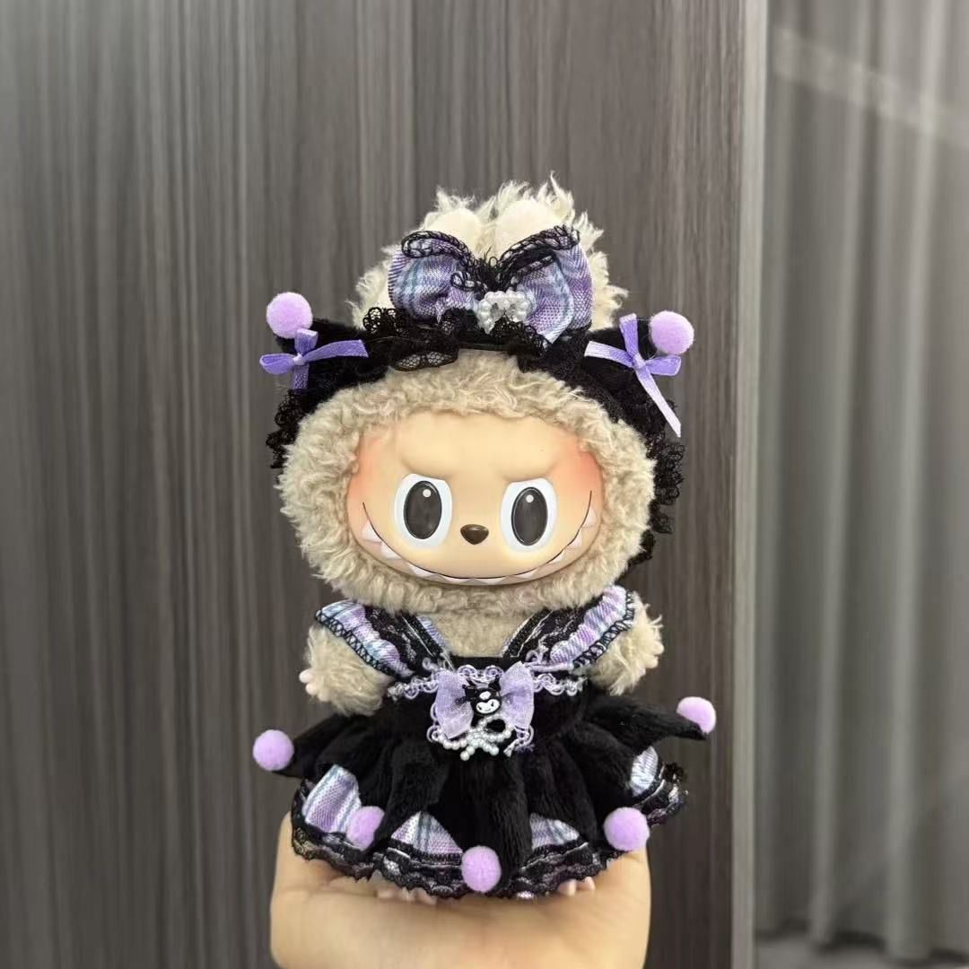 (Clothes only)- 17cm Labubu Doll Clothes Set - Outfit for Generation 1/2 Vinyl & Plush Toy Accessories