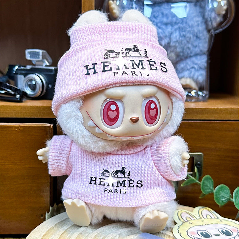 labubu sitting party doll clothes first and second generation blind box with Labubu doll clothes labubu clothes plush vinyl face