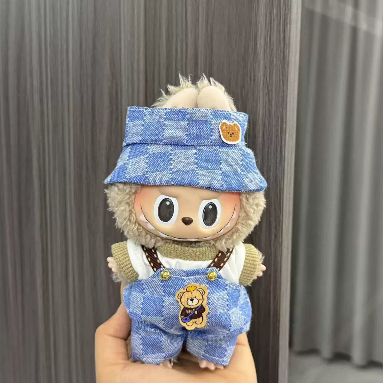 (Clothes only) Labubu doll clothes 17cm pendant first and second generation vinyl plush doll replacement clothes set