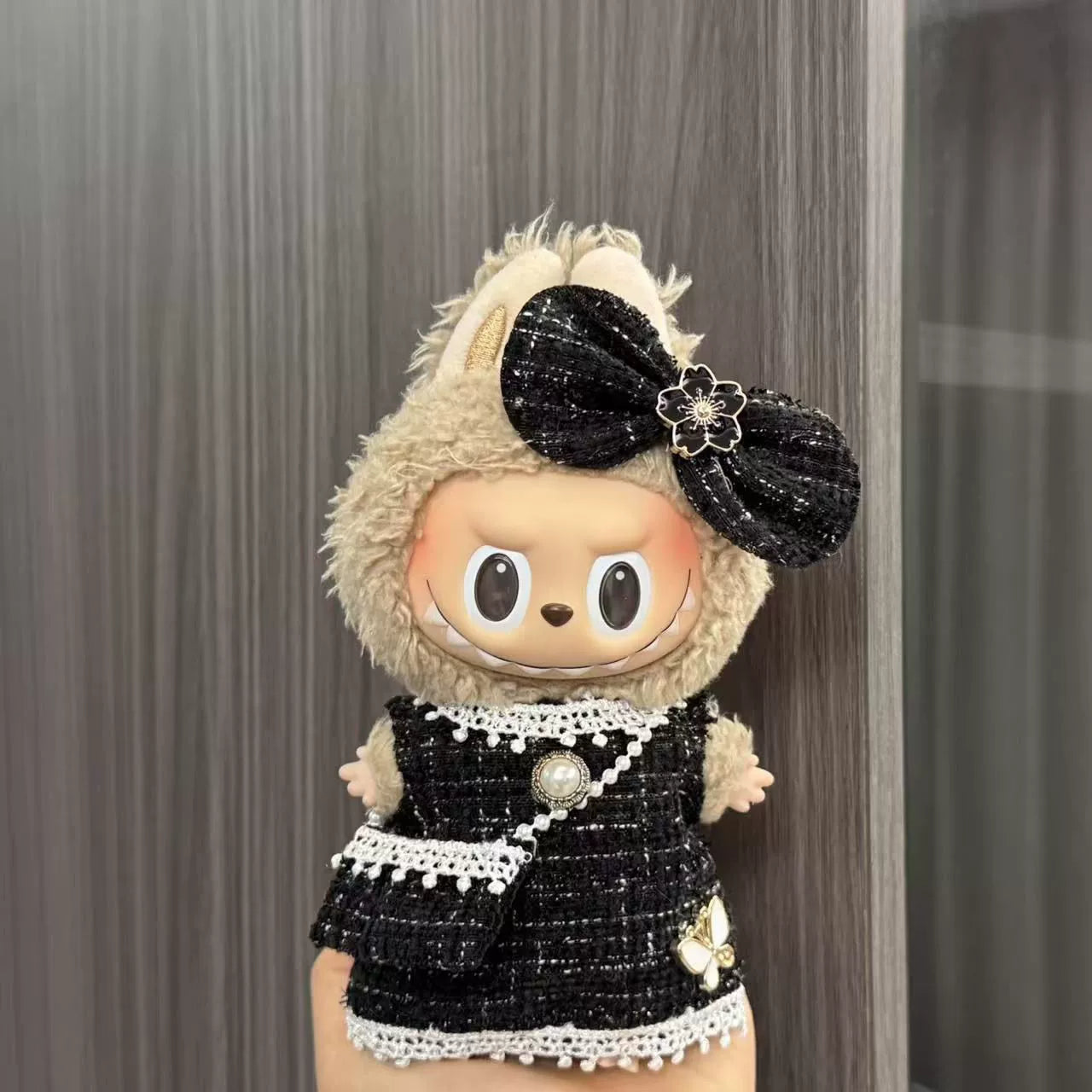 (Clothes only) Labubu doll clothes 17cm pendant first and second generation vinyl plush doll replacement clothes set