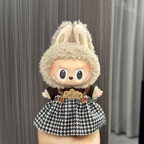 (Clothes only) Labubu doll clothes 17cm pendant first and second generation vinyl plush doll replacement clothes set