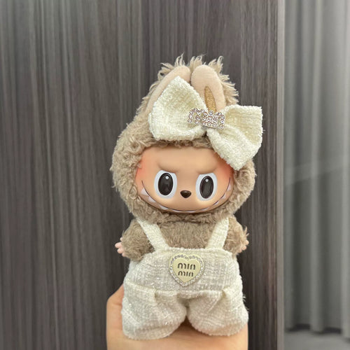 (Clothes only) Labubu doll clothes 17cm pendant first and second generation vinyl plush doll replacement clothes set