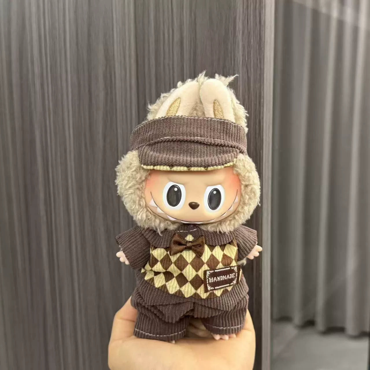 (Clothes only) Labubu doll clothes 17cm pendant first and second generation vinyl plush doll replacement clothes set
