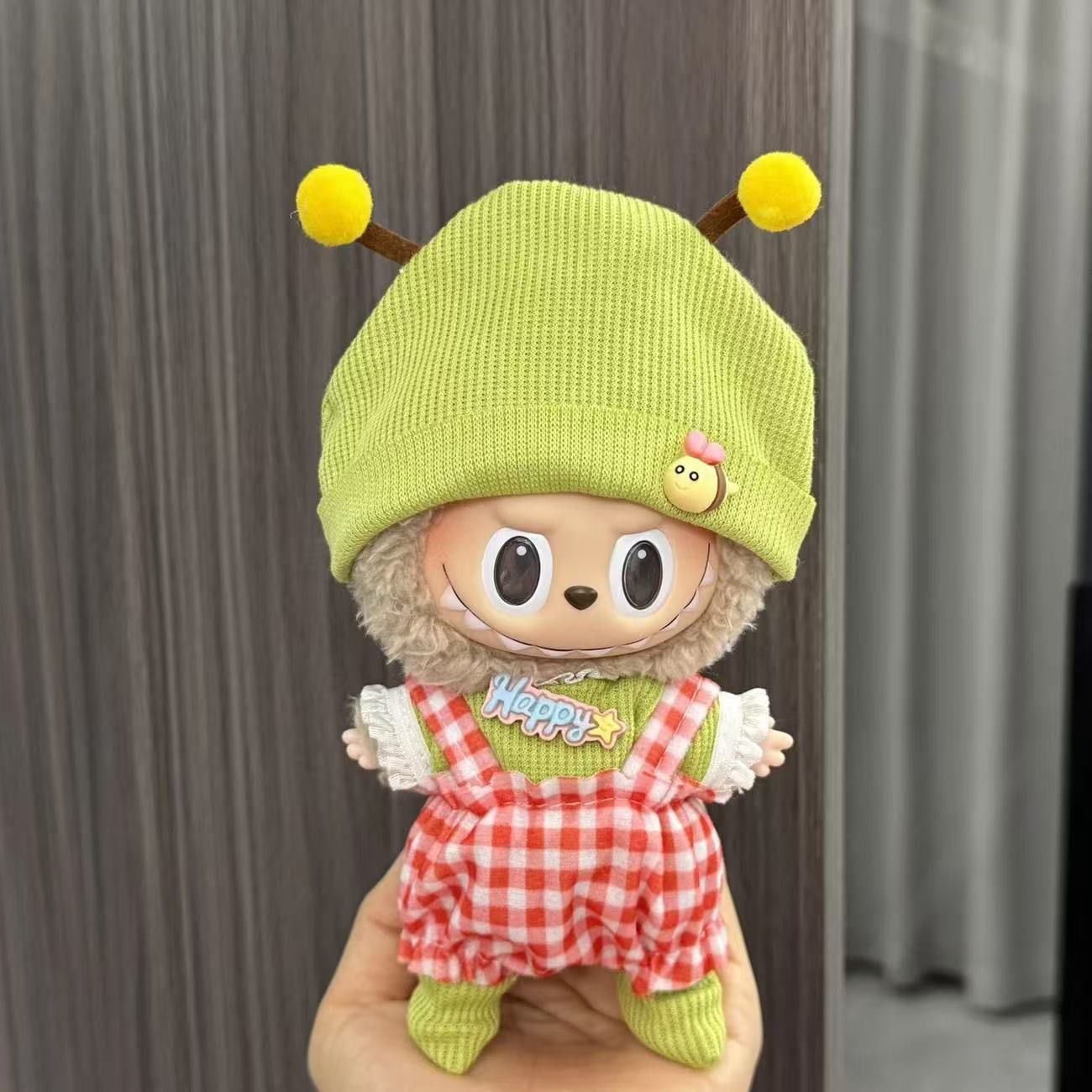 (Clothes only) Labubu doll clothes 17cm pendant first and second generation vinyl plush doll replacement clothes set