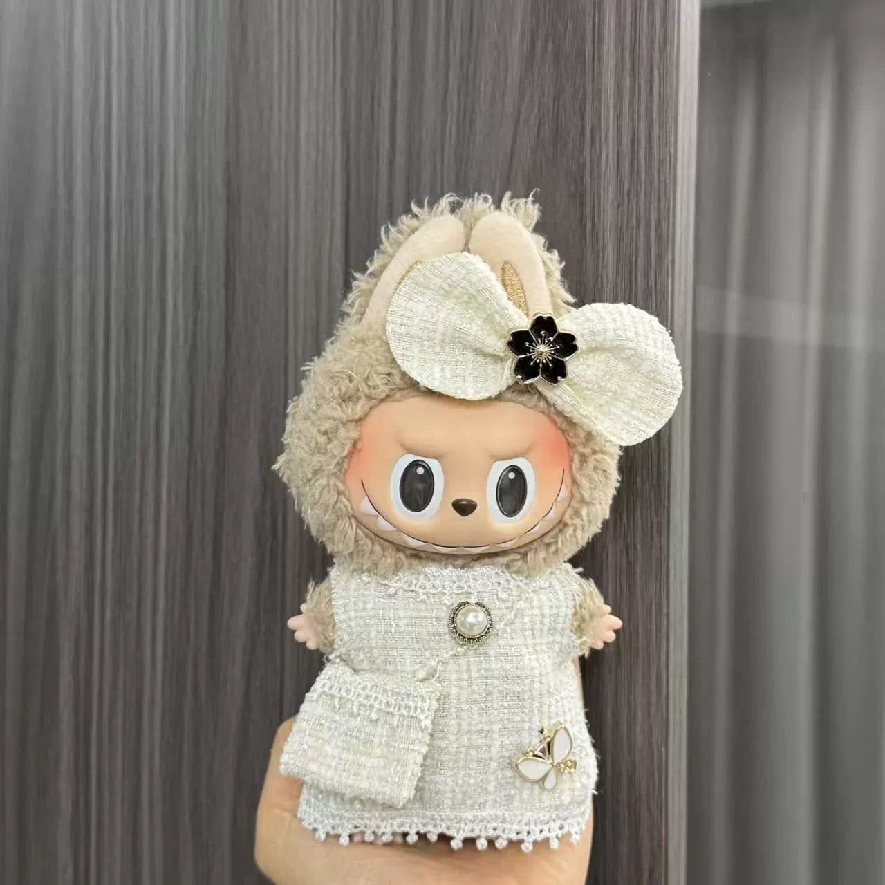 (Clothes only) Labubu doll clothes 17cm pendant first and second generation vinyl plush doll replacement clothes set