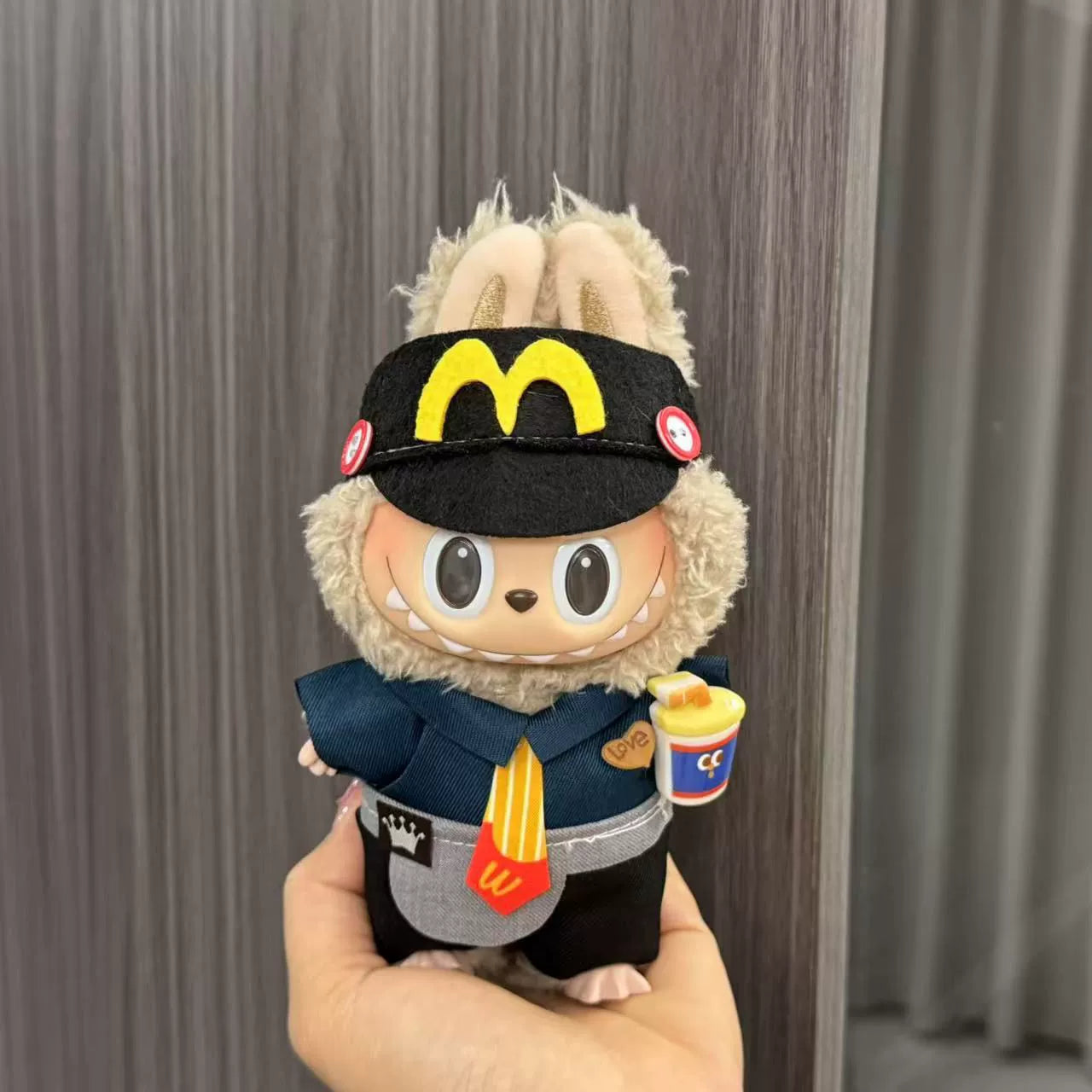 (Clothes only) Labubu doll clothes 17cm pendant first and second generation vinyl plush doll replacement clothes set