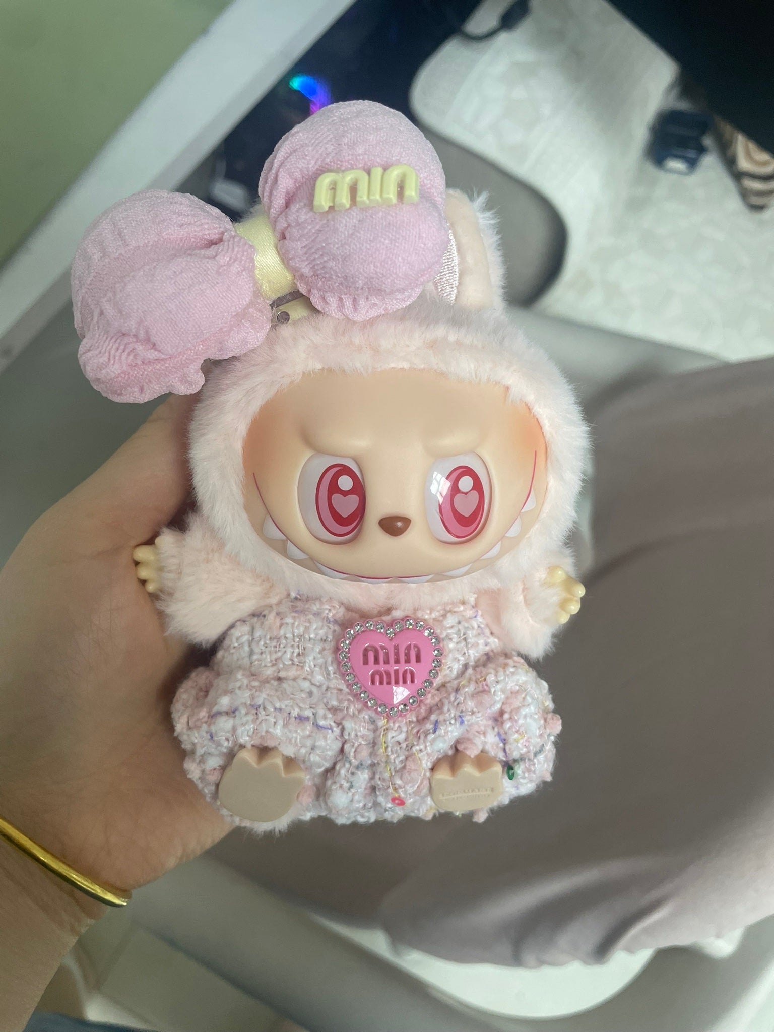 labubu sitting party doll clothes first and second generation blind box with Labubu doll clothes labubu clothes plush vinyl face