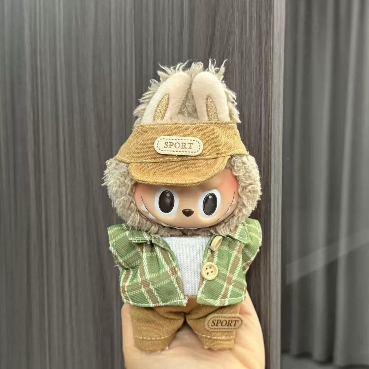 (Clothes only) Labubu doll clothes 17cm pendant first and second generation vinyl plush doll replacement clothes set