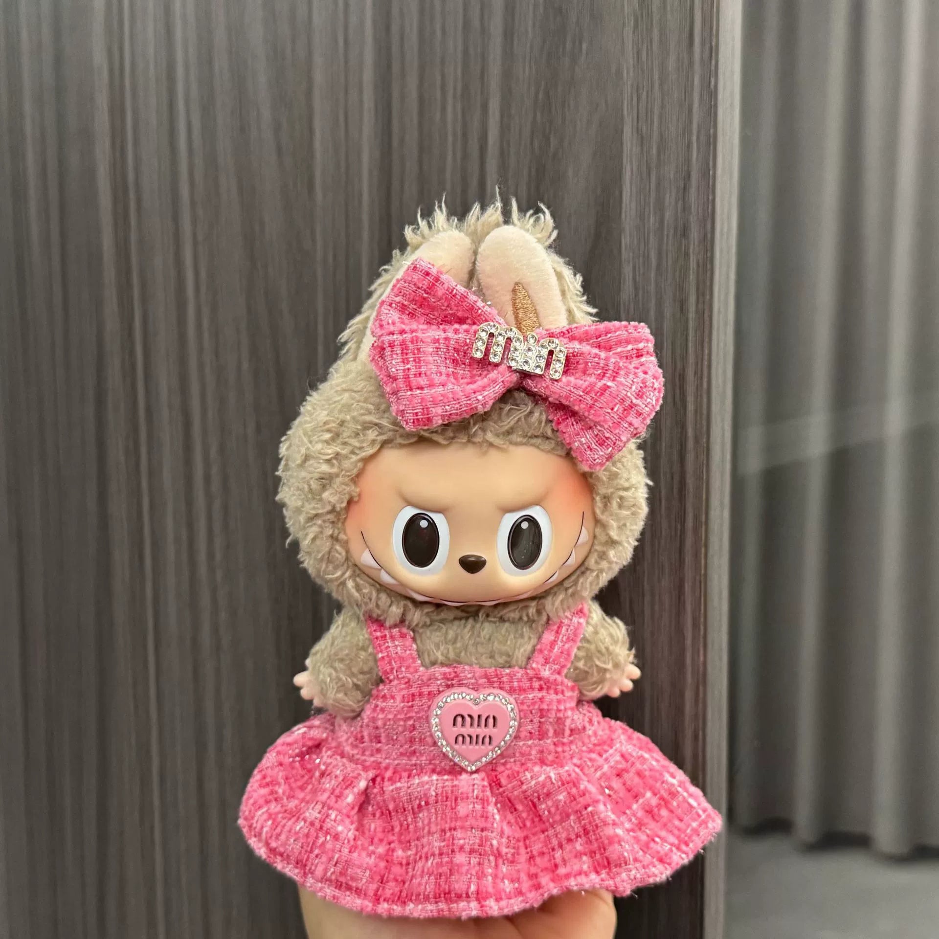 (Clothes only) Labubu doll clothes 17cm pendant first and second generation vinyl plush doll replacement clothes set