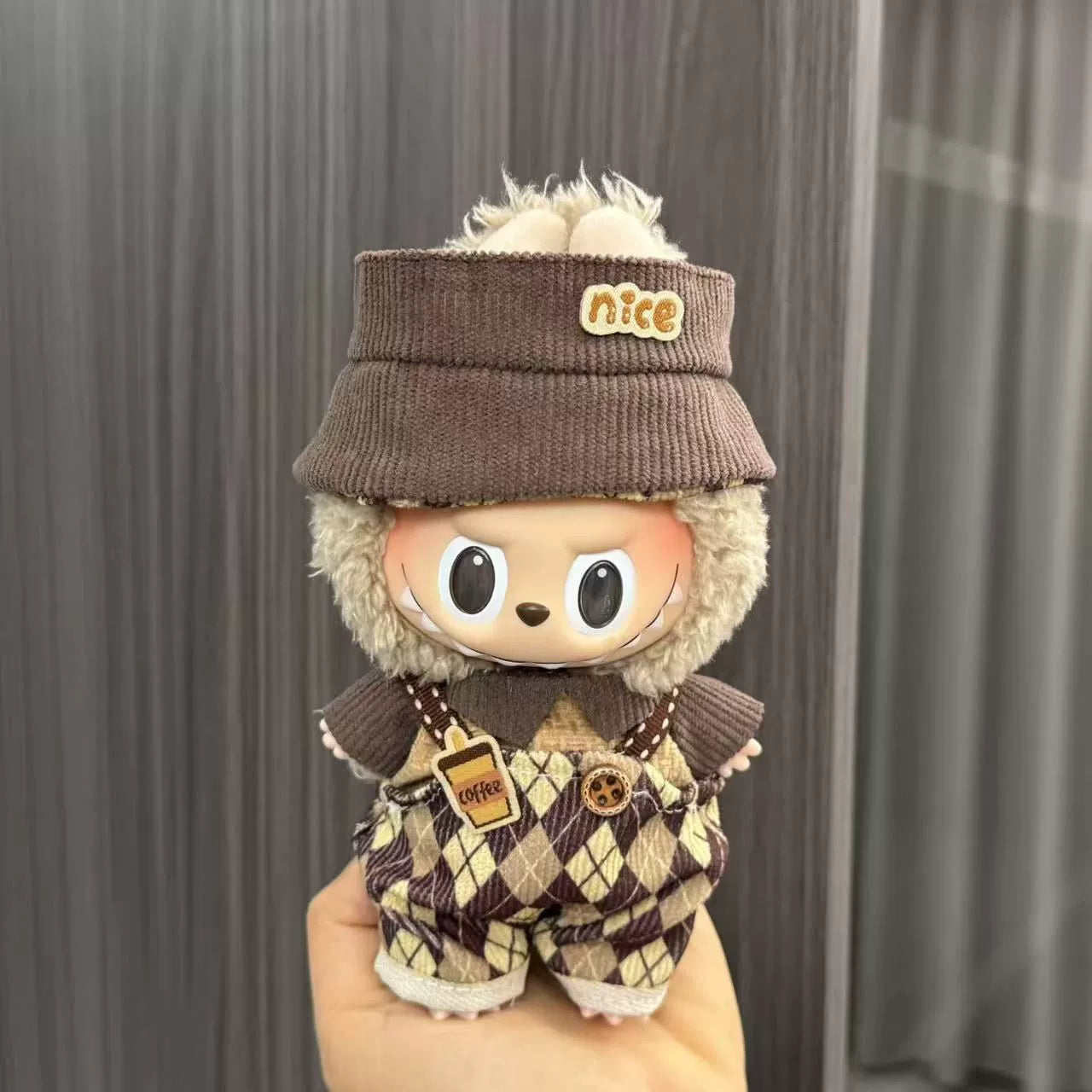 (Clothes only) Labubu doll clothes 17cm pendant first and second generation vinyl plush doll replacement clothes set