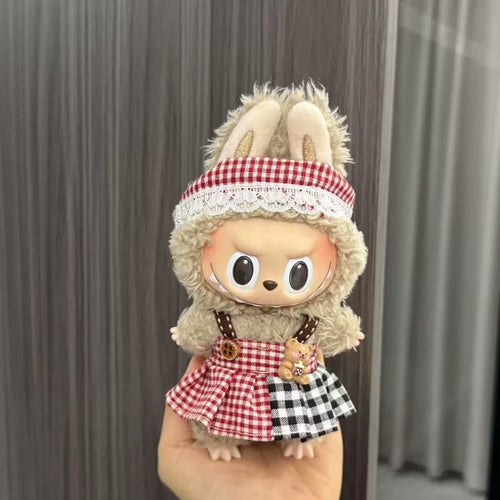 (Clothes only) Labubu doll clothes 17cm pendant first and second generation vinyl plush doll replacement clothes set