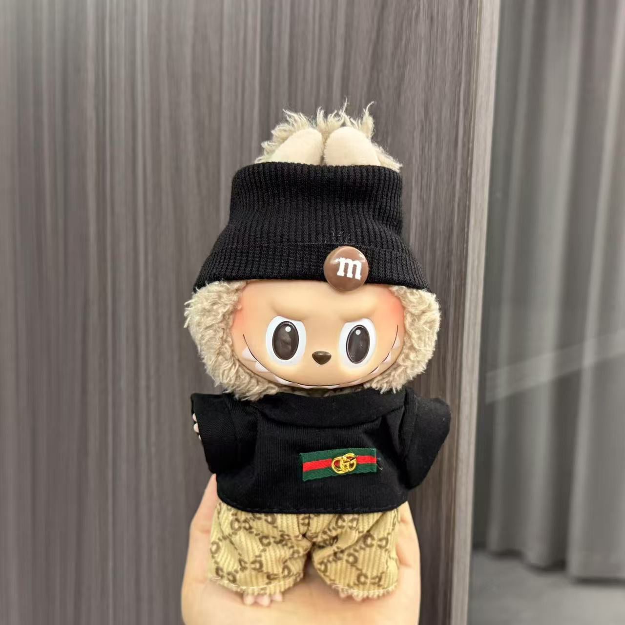 (Clothes only) Labubu doll clothes 17cm pendant first and second generation vinyl plush doll replacement clothes set