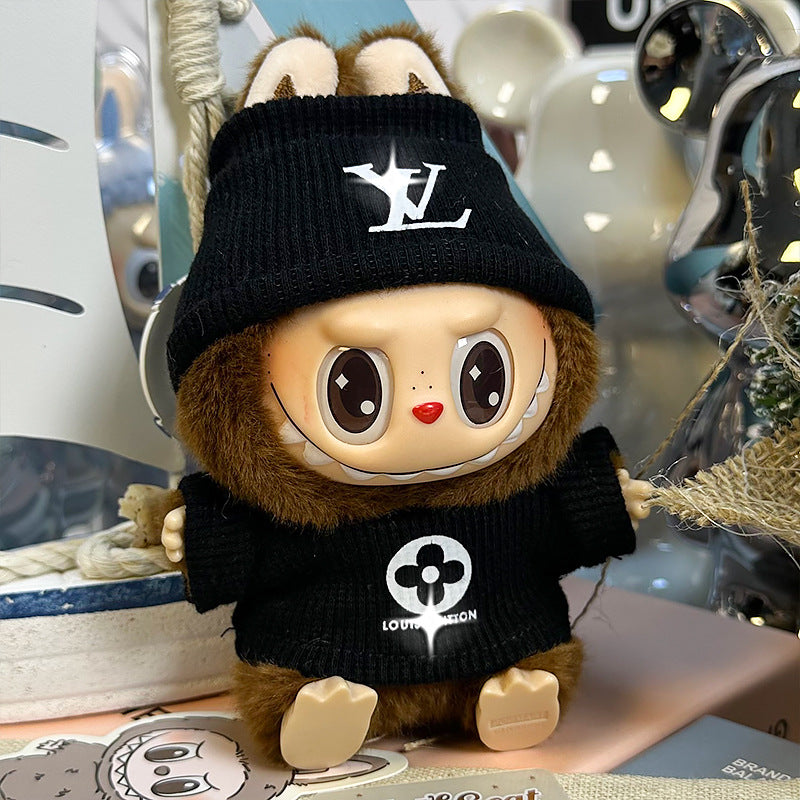 labubu sitting party doll clothes first and second generation blind box with Labubu doll clothes labubu clothes plush vinyl face
