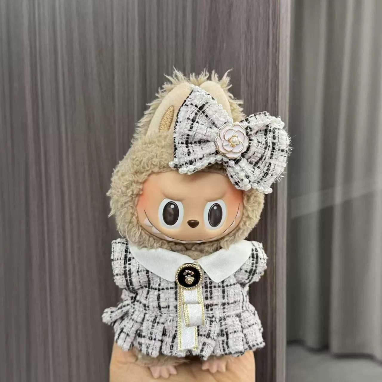 (Clothes only) Labubu doll clothes 17cm pendant first and second generation vinyl plush doll replacement clothes set